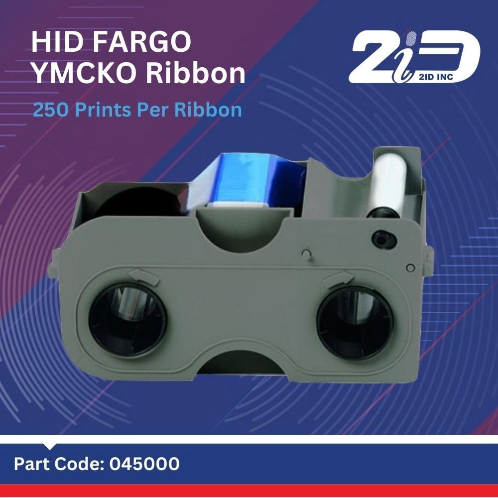 HID FARGO DTC1250e YMCKO Ribbon Bundle Two Pack 045000